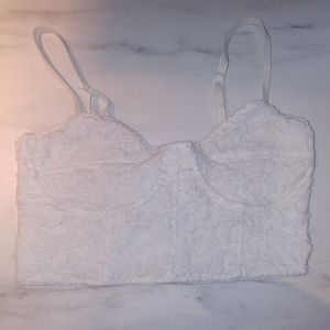White glitter Bralette/cami